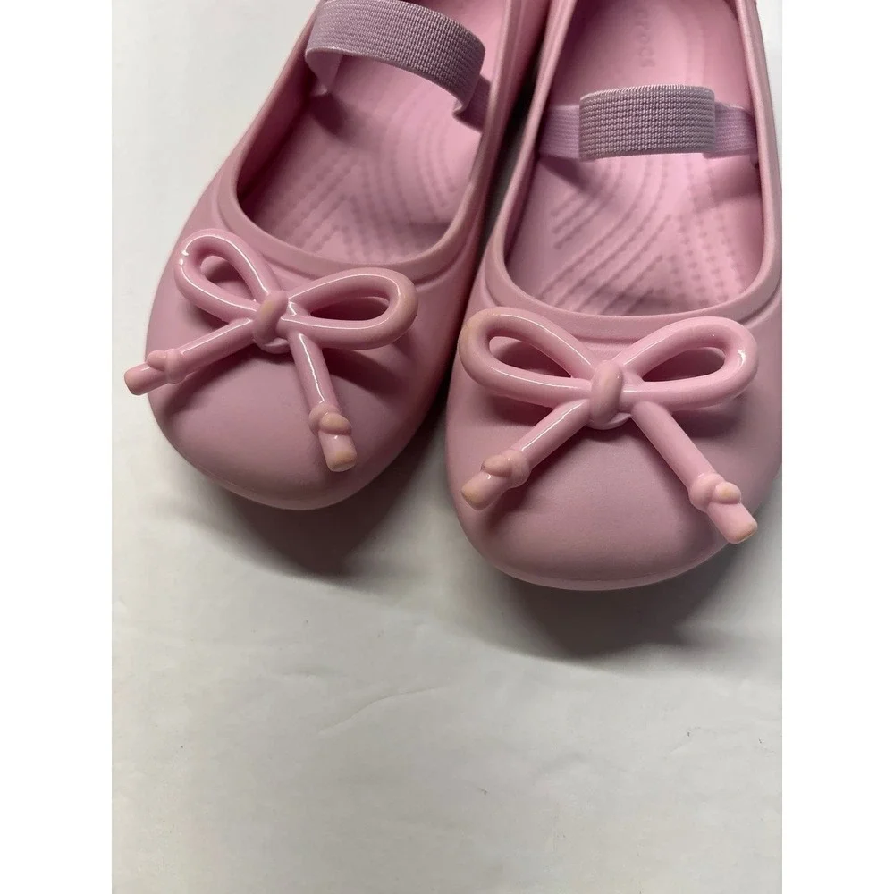 Crocs Pink Mary Jane's with Bows (Sz. C12)